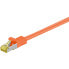 Фото #1 товара Wentronic RJ45 Patch Cord CAT 6A S/FTP (PiMF) - 500 MHz - with CAT 7 Raw Cable - orange - 2m - 2 m - Cat7 - S/FTP (S-STP) - RJ-45 - RJ-45