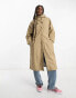 Фото #2 товара ASOS DESIGN rubberised rain parka in stone