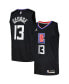 Фото #1 товара Men's Paul George Black LA Clippers Swingman Player Jersey - Statement Edition