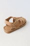 Фото #5 товара Кожаные сандалии с ремешками ZARA
