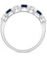 ფოტო #3 პროდუქტის EFFY® Blue & White Sapphire (1-1/10 ct. t.w.) Band in 14k White Gold. (Also available in Emerald and Ruby)
