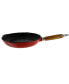 Фото #1 товара French Enameled Cast Iron 10" Fry Pan with Wood Handle and Spouts
