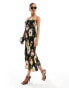 Фото #1 товара Abercrombie & Fitch Emerson strapless printed maxi dress in pink