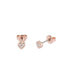 NEENA: Crystal Small Heart Stud Earrings For Women