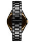 ფოტო #3 პროდუქტის Women's Coranada Hello Kitty Black Ceramic Watch 36mm