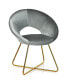 Фото #2 товара Modern Velvet Accent Chair Upholstered Vanity Chair