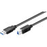 Wentronic USB 3.0 SuperSpeed Cable - Black - 5 m - 5 m - USB A - USB B - USB 3.2 Gen 1 (3.1 Gen 1) - 5000 Mbit/s - Black