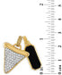 ფოტო #3 პროდუქტის 2-Pc. Set Onyx Dog Tag & Cubic Zirconia Pavé Shark Tooth Amulet Pendants in 14k Gold-Plated Sterling Silver, Created for Macy's