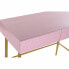 Фото #7 товара Журнальный столик DKD Home Decor Розовый Позолоченный Металл Древесина манго современный (90 x 45 x 74 cm)