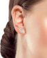 ფოტო #2 პროდუქტის Cubic Zirconia Heart Disc Stud Earrings, Created for Macy's