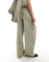 Фото #4 товара Mango baggy jeans with adjustable waist in dirty light blue wash