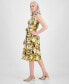 Фото #3 товара Women's Floral-Print Fit & Flare Dress