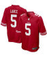 Фото #1 товара Men's Trey Lance Scarlet San Francisco 49ers 2021 Draft First Round Pick Game Jersey