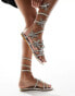 Фото #1 товара Azalea Wang Albus spiral sandal with butterflies in silver