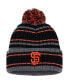 ფოტო #1 პროდუქტის Men's Gray, Black San Francisco Giants Rexford Cuffed Knit Hat with Pom