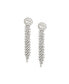 ფოტო #1 პროდუქტის Women's Silver Circular Bling Drop Earrings