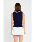 ფოტო #1 პროდუქტის Women's Colorblock Sleeveless Knit Top