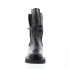 A.S.98 Hallsey A54202-101 Womens Black Leather Hook & Loop Mid Calf Boots 6