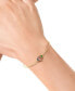ფოტო #2 პროდუქტის EFFY® Multi-Sapphire Hamsa Hand Link Bracelet (1/4 ct. t.w.) in 14k Gold-Plated Sterling Silver