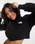 The North Face Trend cropped fleece hoodie in black