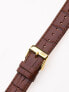 Фото #2 товара Perigaum Leather Strap 20 x 185 mm Brown Gold Clasp