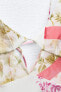 Фото #5 товара Платье с деталью из контрастной полупрозрачной ткани и принтом ZARA