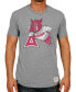 Фото #3 товара Men's Heather Gray Arkansas Razorbacks Vintage-Inspired Hog A Tri-Blend T-shirt