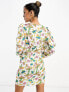 Фото #5 товара Never Fully Dressed balloon sleeve mini dress in mushroom print