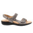 Фото #1 товара Trotters Romi T2118-033 Womens Gray Leather Strap Slingback Sandals Shoes