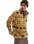 Фото #2 товара Polo Ralph Lauren fair isle print polar fleece half zip sweatshirt in beige marl