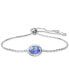 ფოტო #1 პროდუქტის Constella Silver-Tone Crystal Slider Bracelet