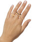 Gold-Tone 3-Pc. Set Logo, Pavé & Tortoise-Look Band Rings