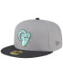 Фото #4 товара Men's Gray, Graphite Los Angeles Rams Aqua Pop 59FIFTY Fitted Hat