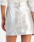 ფოტო #3 პროდუქტის Women's Metallic Mini Skirt