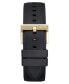 ფოტო #4 პროდუქტის Men's Chronograph Black Silicone Strap Watch 45mm Gift Set