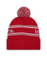 Фото #1 товара Men's Crimson Indiana Hoosiers Marquee Cuffed Knit Hat with Pom