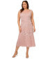 Plus Size Boat-Neck Cap-Sleeve Beaded Dress