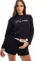 Tommy Hilfiger Heritage Logo T-Shirt And Shorts Pyjama Set in Black