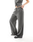 Фото #8 товара COLLUSION tailored dad trousers in grey marl co-ord