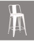 Фото #12 товара Industrial Metal Barstools with Bucket Back and 4 Legs, Set of 2