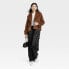 Фото #2 товара Women's Faux Utility Jacket - A New Day Brown XS