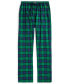 ფოტო #4 პროდუქტის Men's Plaid Flannel Pajama Pants