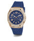 Guess Damen Armbanduhr ZEST Multifunktion blau, roségold 39 mm GW0694L4