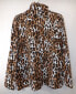 Фото #3 товара Jones New York Shirt Women’s Turtleneck Animal Print Leopard Top Size Large New