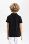 Erkek Çocuk Siyah Tişört - K1689a6/bk81