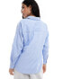 Vero Moda oversized shirt in light blue and white stripe