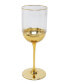 Фото #1 товара 8.52 Oz Wine Glasses with Colored Dipped Bottom, Set of 6
