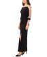 Фото #3 товара Women's Jersey Cutout-Sleeve Square-Neck Gown