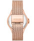 ფოტო #3 პროდუქტის Women's Lennox Three-Hand Rose Gold-Tone Stainless Steel Bracelet Mesh Watch, 37mm