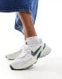 Nike V2K trainers in white and green